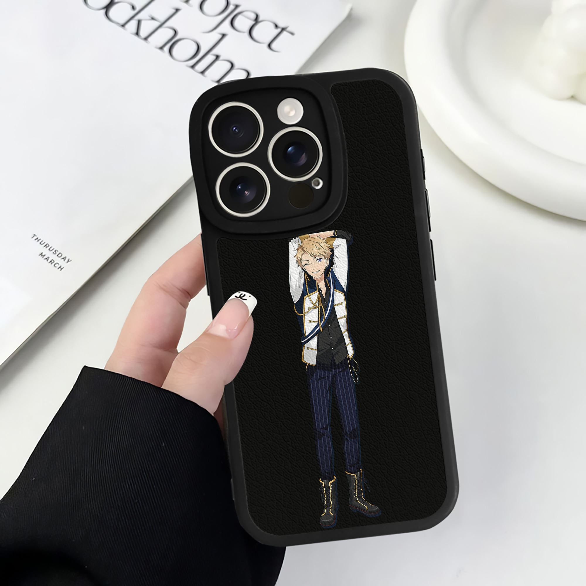 （画像用） あんさんぶるスターズ! Ensemble Stars 【iPhone 16シリーズ対応】シリコンスマホケース（レザー調） 材質：シリコン